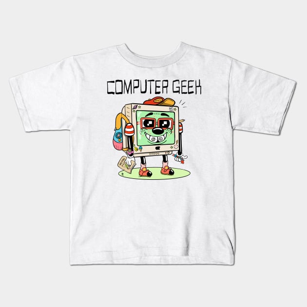 Computer geek Kids T-Shirt by Dagger44